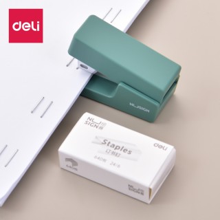 Green - Deli NS083 NuSign Mini Stapler