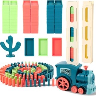 Green Solid - Domino Train Toy Set of 60 Pieces