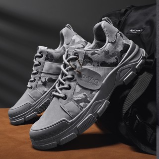 40 Grey - Sports Men's Artificial Leather Sneaker