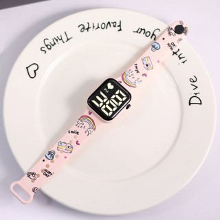 Rainbow Pink - Children's Classic Digital Square Watch