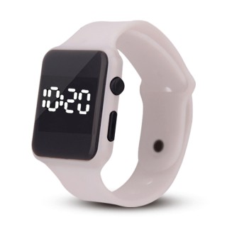 White - Men's Casual Digital Square Watch