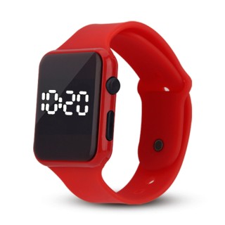 Red - Men's Casual Digital Square Watch