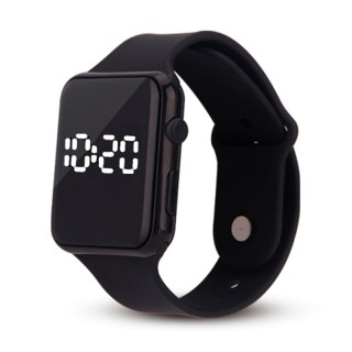 Black - Men's Casual Digital Square Watch