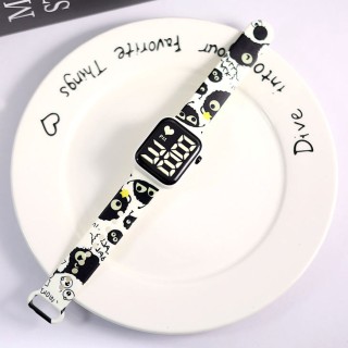 Hair Black - Children's Classic Digital Square Watch