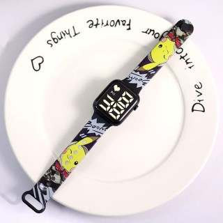 Pikachu Black - Children's Classic Digital Square Watch