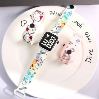 Sponge Baby White - Children's Classic Digital Square Watch