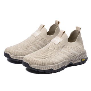 40 Khaki - Sports Men's Mesh Breathable Fabric Shoe