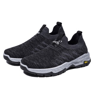 44 Black - Sports Men's Mesh Breathable Fabric Shoe