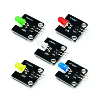 5mm Mixed - Single LED Shield Set of 5 Pieces