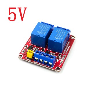 5v Red - 2 Channels Relay Shield