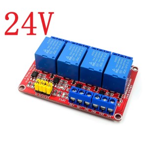 24v Red - 4 Channels Relay Shield