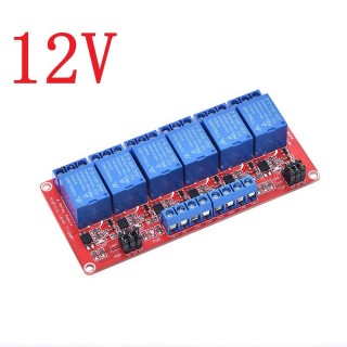 12v Red - 6 Channels Relay Shield