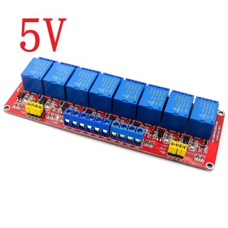 5v Red - 8 Channels Relay Shield