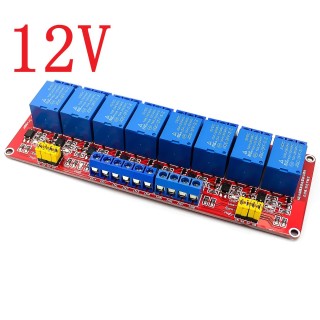 12v Red - 8 Channels Relay Shield