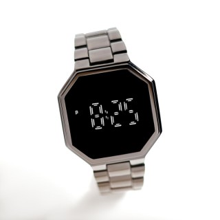 Black - Men's Casual Digital Octagonal Watch