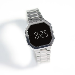 Silver - Women's Casual Digital Octagonal Watch