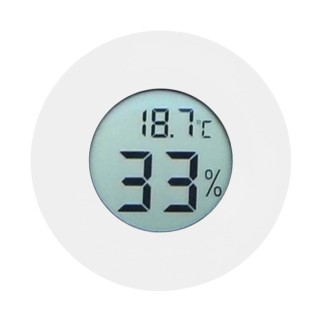 White - Round Digital Humidity and Thermometer