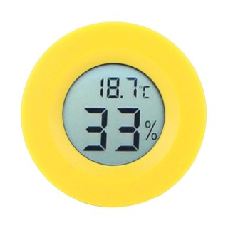 Yellow - Round Digital Humidity and Thermometer