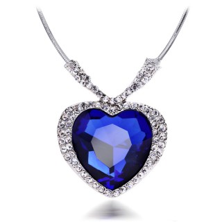 Sapphire Blue - Heart of The Ocean Necklace