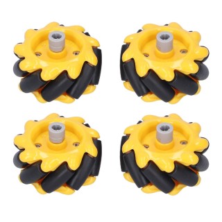 60mm Yellow - Mecanum Wheel Set of 4 Pieces