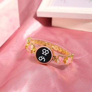 Golden - Women's Pink Hello Kitty Mini Digital Round Watch