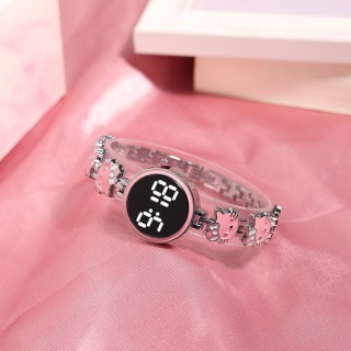 Silver - Women's Pink Hello Kitty Mini Digital Round Watch