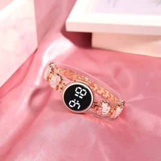 Rose Gold - Women's White Hello Kitty Mini Digital Round Watch