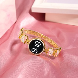 Golden - Women's White Hello Kitty Mini Digital Round Watch