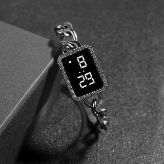 Black - Women's Lavish Digital Rectangular Watch
