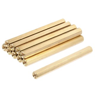 55mm M3 Golden - Female to Female Copper Hex Spacer of 10 Pieces