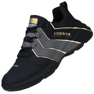 42 Black - Sports Men's Stylin' Artificial Leather Footwear