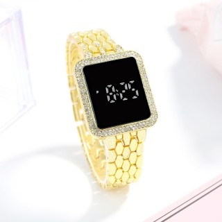 Golden - Women's Elegant Digital Rectangular Watch