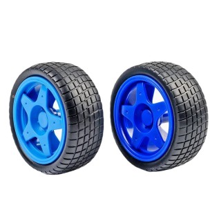 65mm Blue - Classic TPE Plastic Wheel Set of 2 Pieces
