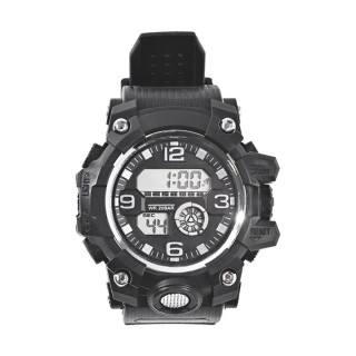 Silver Black - Men's Classic Digital Circular Watch