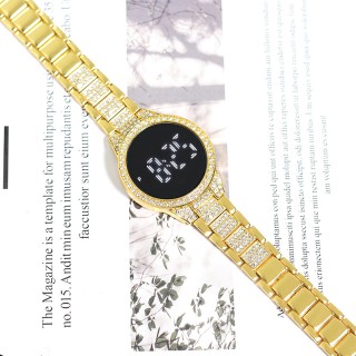 Golden - Women's Plush Digital Round Watch