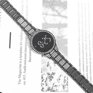 Black - Women's Plush Digital Round Watch