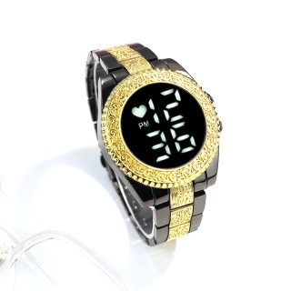 Black/Golden - Men's Classy Digital Round Watch