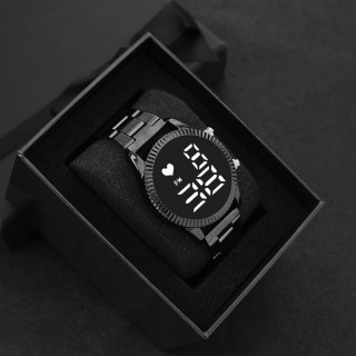 Black - Men's Stylin' Digital Round Watch