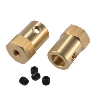 4mm Golden - Short Flexible Coupling Connector of 2 Pieces