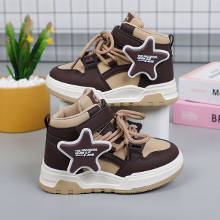 32 Brown - Starfish Children's Artificial Leather Shoe