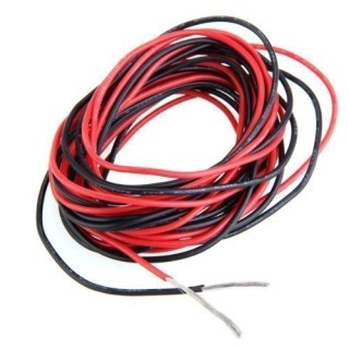 100cm Red/Black - Twisted Flexible Cable