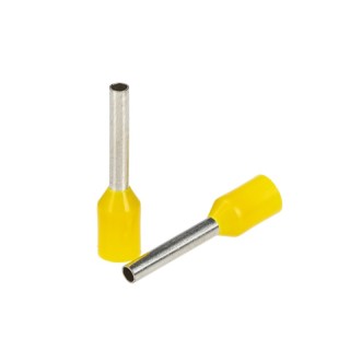 E1508 Yellow - Insulated Ferrules Terminal Block of 20 Pieces