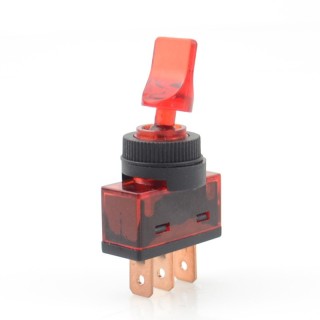 12v 20a Red - ASW-14D Illuminated LED Short Head Toggle Switch
