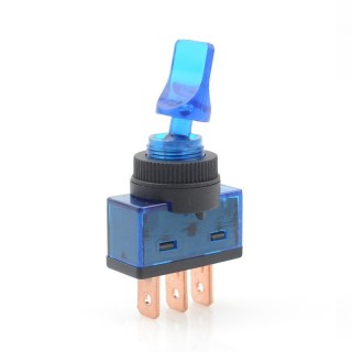 12v 20a Blue - ASW-14D Illuminated LED Short Head Toggle Switch
