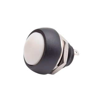220v AC White - PBS-33B Self-Reset Round Push Switch