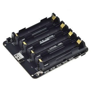 3V/5V Black - 1S 4P 18650 Li-Ion Battery Shield