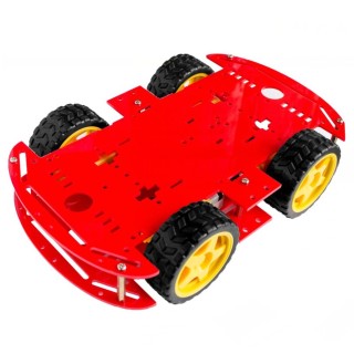 2mm Red - 4WD Smart Car Acrylic Chassis