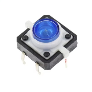 12x12mm Blue - Large Tactile Switch with Illuminating Round Button