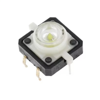 12x12mm White - Large Tactile Switch with Illuminating Round Button