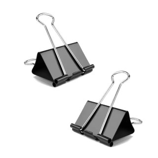 19mm Black - Metal Paper Binding Clips of 2 Pieces
